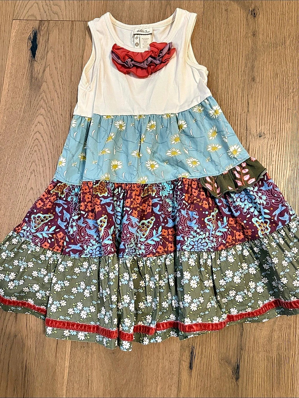 Matilda Jane Girls Floral Print Tiered Dress